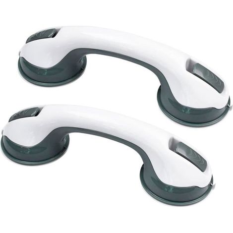 HOXILEELEOx Barres d'appui de douche mobiles en plastique sans perçage Barres d'appui de salle de bain Ventouse Poignées (1/5)