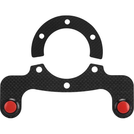 Kits de boutons de klaxon externe en Fiber de carbone, pour volant MOMO/OMP/Nardi/Sparco, 6 boulons, double bouton (1/5)