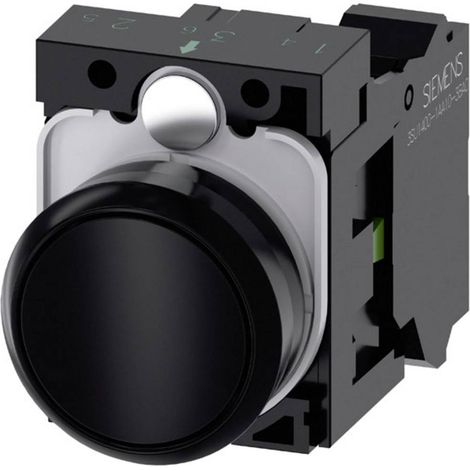 Siemens 3SU11000AB103BA0 3SU1100-0AB10-3BA0 Bouton-poussoir collerette plastique, rond bouton noir 1 (1/3)