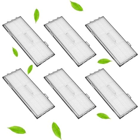 Lot de 6 filtres HEPA compatibles avec Roborock S7 S8 / Plus/MaxV/Ultra - 6 filtres pour aspirateur robot aspirateur - Kit d'accessoires de rechange (1/5)