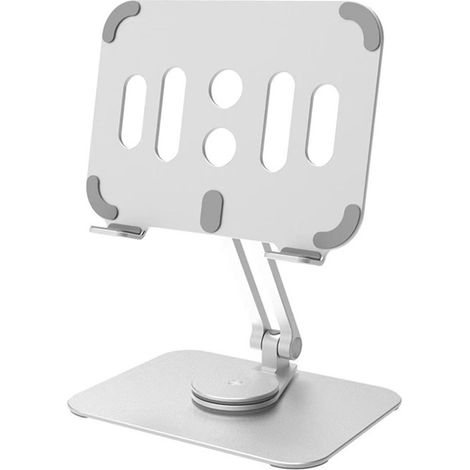 Support Écran - Aluminium - Rotatif 360° - Réglable En Hauteur - Pour Bureau - 1 Pièce (1/5)