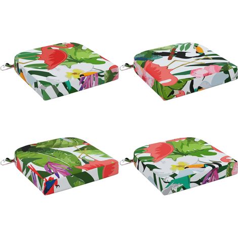 4-teilige Sitzkissen SOEST 4 pcs 100 % Polyester Mehrfarbig vidaXL