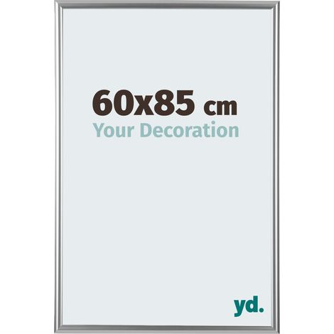 yd. - Cadre photo 60x85 - Argent - Plastique - Bordeaux