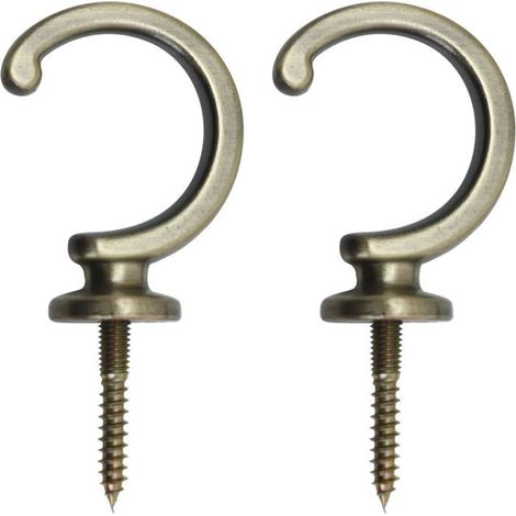 Ecleanfy - Embrasses de rideaux - AIMOONSA - Crochet 7,5×3,8 cm - Bronze - Alliage de zinc - Style rétro (1/5)