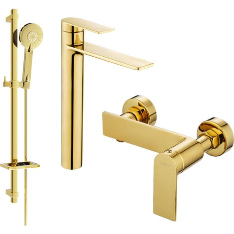 Mexen Zero DQ40 Duschset, Gold - 71114DQ40-50 (1/4)