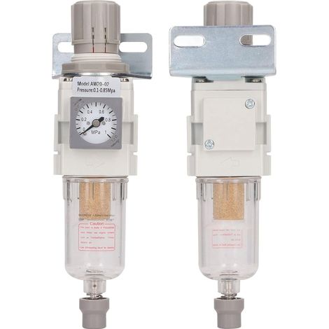 Filtre à Air comprimé, Régulateur de Pression de Filtre à Air, Collecteur d'eau avec Manomètre, Outil Pneumatique, Filtre de Compresseur, Combo Filtre et Régulateur (1/5)