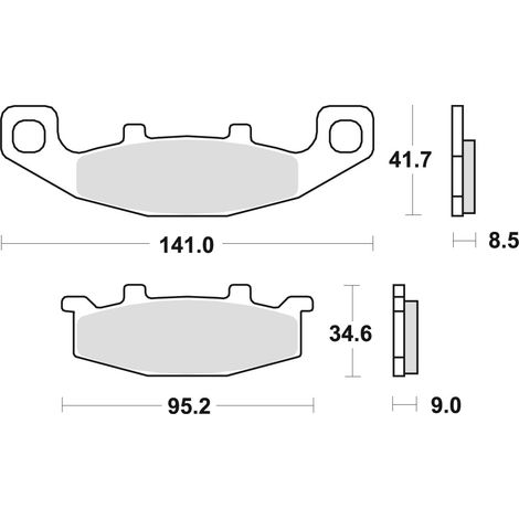 Pastillas de freno TRW ZF KH129 orgánicas para Kawasaki ZL 600 95-97, ZZR 600 / 1100 90-92, ZR 750 91-99, GPZ 900 90-94, GTR 1000 94-01, ZR 1100 92-95, ZX 11 93-01, Suzuki GS 500 89-95, DR / VX 800 90