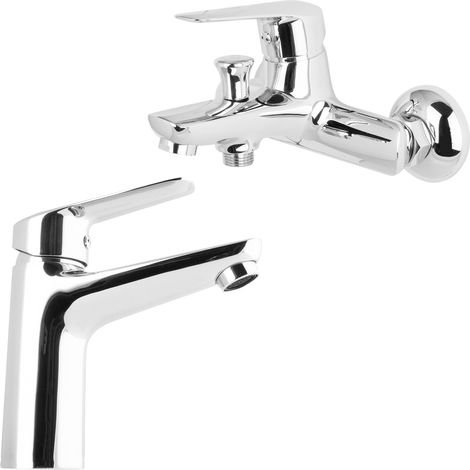 PaulGurkes Armaturenset Waschtischarmatur Waschbecken Wannenarmatur klassisch (1/4)
