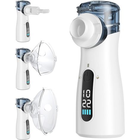 Nébuliseur Rechargeable pour Adultes et Enfants avec Embout et Masque (1/5)