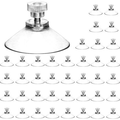 40 Pièces De Ventouse, Ventouses Pour Fenêtres, Ventouse Vitre, Ø 40mm Avec Écrou Moleté, Pour Tissu D'ombre De Voiture, Bain Porte (1/5)