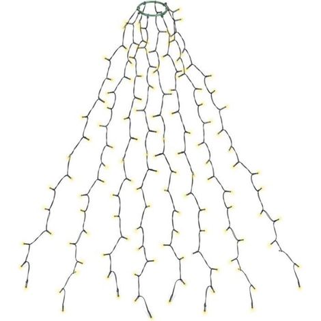 1 Guirlande lumineuse,280 LED,Blanc chaud,Étanche IP44,9 modes,Sapin de Noël 1,2-2,8 m (1/4)