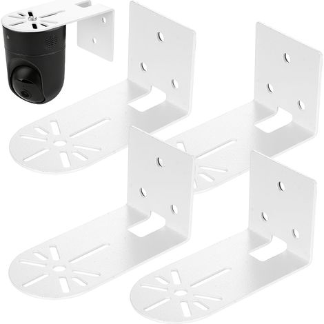 4 Pcs Support Mural pour Caméras, L Supports Muraux en Métalliques pour E220/Blink Mini (panoramique/Inclinaison) caméras de sécurité, Fixation Plafond, vis incluses (1/5)