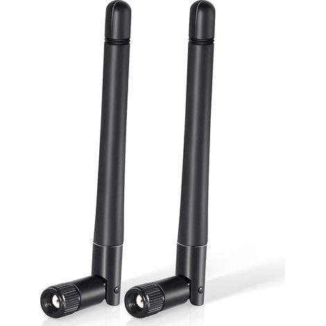Antena WiFi de doble banda Bingfu 2.4GHz 5GHz 5.8GHz 3dBi MIMO RP-SMA macho omnidireccional para cámara de seguridad IP, telecámara, router WiFi, FPV, tarjeta PCIE de respaldo, red inalámbrica, paquet (1/5)