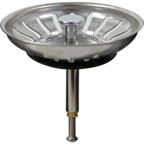 Bonde évier cuisine inox – Filtre universel avec grille antiblocage – Installation rapide – Acier inoxydable résistant à la corrosion