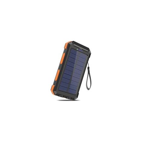 Chargeur solaire 20 000 mAh – 2 ports USB – Charge rapide 3A – Panneau solaire intégré – Étanche et antichoc pour camping (1/2)