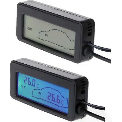 Für Mini-Digital-Autothermometer mit LCD-Display, Innen- und Außenbereich, 12V-Fahrzeuge, 15m Kabel, Sensor-JXLGV (1/4)