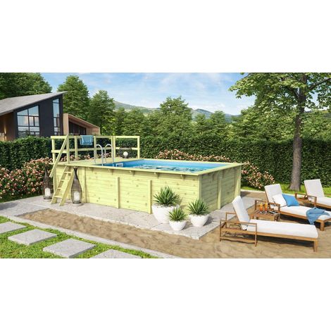 Pool Rechteck 44mm Größe 2 KDI Terrasse A 350x440cm