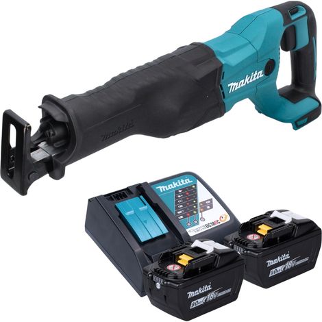 Sierra recíproca/sierra de sable a batería Makita DJR 186 Z de 18 V + 2 baterías de 9,0 Ah + cargador (1/5)