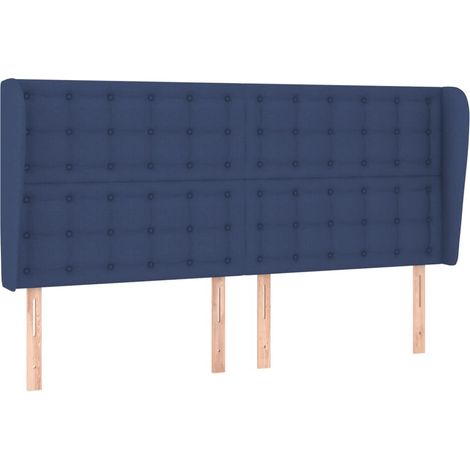 Maison Exclusive - Testiera ad Orecchio Blu 183x23x118/128 cm in Tessuto