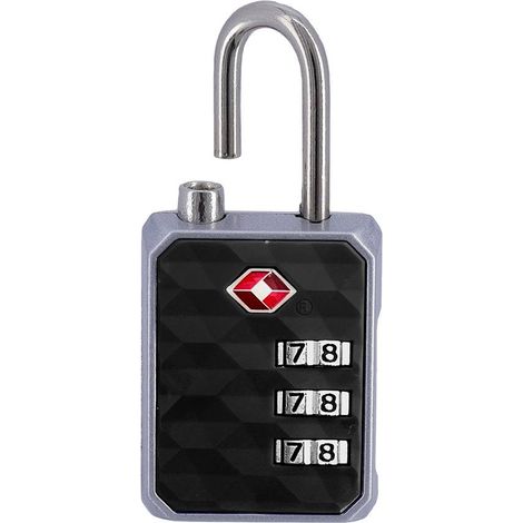 Vorhängeschloss zink standard tsa code - schwarz - Tendance