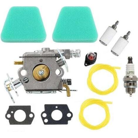 Kit carburatore per Partner 350 351 McCulloch 333 335 338 Walbro WT-622 Accessori di riparazione Kit per decespugliatore e tubo flessibile Candela