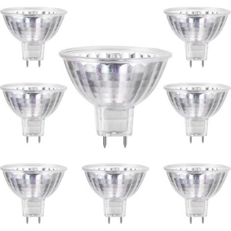 Ampoule Halogène - GU5.3 MR16 12V 35W - Blanc Chaud - Dimmable - 8 Pièces (1/4)