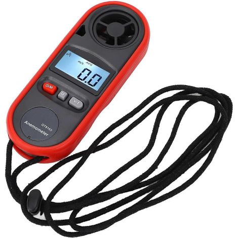 Anemometer, tragbares, kabelloses, digitales Windgeschwindigkeits-, Temperatur- und Feuchtigkeitsmessgerät für den Außenbereich, geeignet für Klimaanlagen und Heizungsanlagen.
