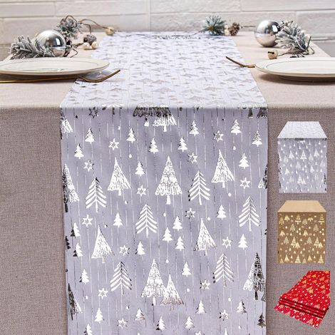 Guirlande De Table - Nappe De Table Noël En Velours Doré - Pour Décoration De Fête Familiale Ou Réveillon - 28 x 275 cm - 1 Pièce