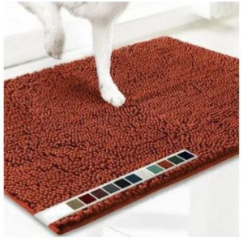 Alfombrilla para mascotas superabsorbente y lavable a máquina (naranja rojizo, 1 unidad) (1/5)