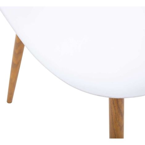Atmosphera – Chaise scandinave "Ava" en polypropylène – Pieds métal imitation chêne – Dimensions L. 47 x P. 53 x H. 85 cm – Hauteur d'assise 44 cm (1/3)