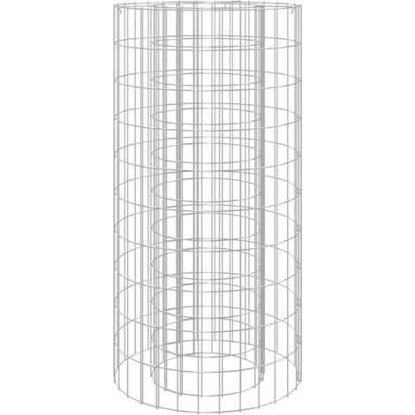 Maison Exclusive - Caminetto a Gabbione Ø 50 cm Ferro Zincato