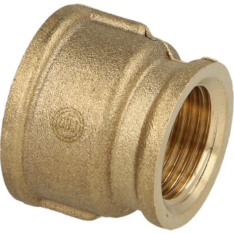 Manchon double 1/2’’ x 3/8’’ réduit laiton nu
