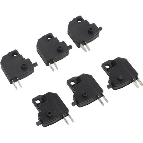 6PCS Feu Stop Moto Interrupteur Sensible Compact Léger Noir Remplacement Suzuki GY6 (1/5)