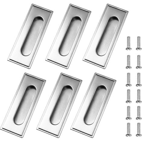Poignée de porte invisible en acier inoxydable pour armoire (lot de 6) (1/5)
