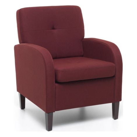 Poltrona relax rivestimento in tessuto Rosso