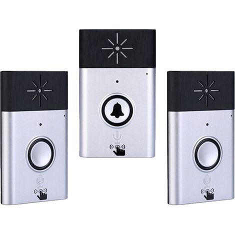 Citofono vocale wireless intelligente - Sistema di controllo accessi per porte interne/esterne - Argento.