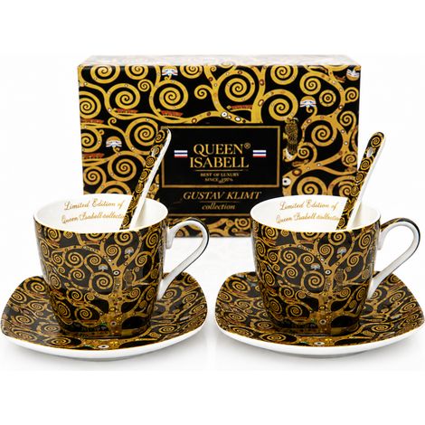 Klimt „Baum des Lebens“ Porzellan-Espressotassen-Set, 2 x 80 ml, als Geschenk (1/5)
