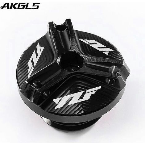 Couvercle de remplissage d'huile moteur et couvercle de filtre à huile pour moto Yamaha YZF R1 R1M YZFR1 YZF-R1 M (2005-2017-2020) - Accessoires - Noir (1/5)