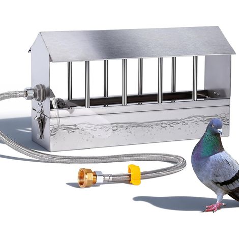 Abreuvoir Automatique en Acier Inoxydable pour Poulet, Pigeon, Canard, Oie – Robinet Flotteur + Kit de Raccordement en Cuivre – Grand Système d’Abreuvoir Métallique pour Élevage (1/5)