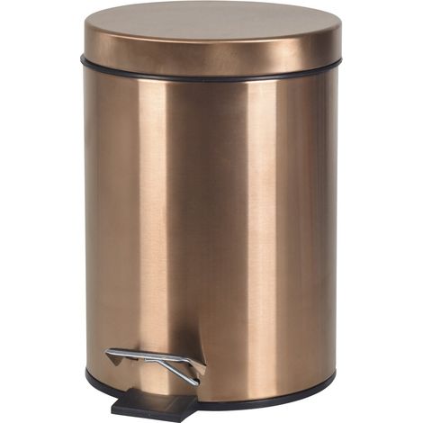 Poubelle de salle de bain X-ROUND COPPER 3l, cuivre mat