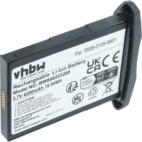 vhbw Batería recargable reemplaza NCR Orderman 5555-0105-8801 para PC de mano, handheld (4200 mAh, 3,7 V, Li-Ion)