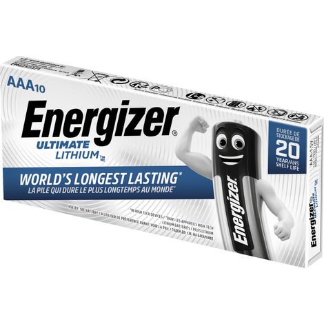 Pila Ultimate Litio L92 (AAA) Pack 10 unidades