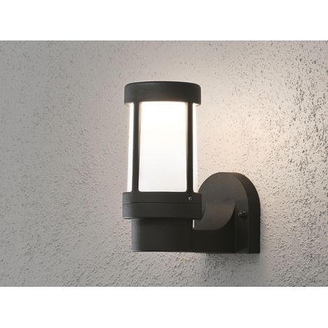 Außenwandleuchte SIENA aus Aluminium Schwarz mit Acrylglas, Höhe 23,5cm (1/5)