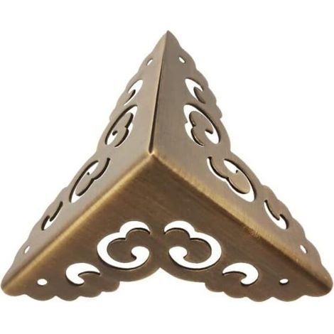 Four fixing brackets for furniture, hardware accessories, table corner protectors, brass corner protectors, Chinese cabinets, wooden boxes, decorative corner protectors (1/4)