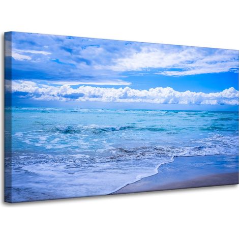 Leinwanddruck Natur Blaues Meer 100x60 cm