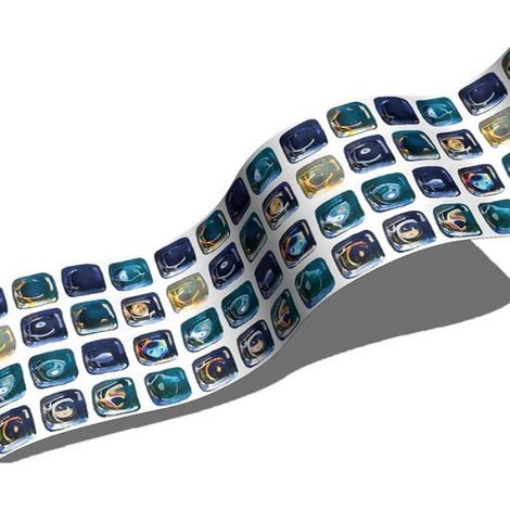 Frise PVC imperméable 10x200 cm, plinthe adhésive pour cuisine et salle de bain, décor mural amovible, objet de décoration murale (1/5)