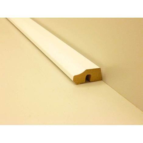 B.S. Bauprogramm Deckenabschlußleiste 260 cm 36 x 17 mm Eiche brilliantweiß Leisten
