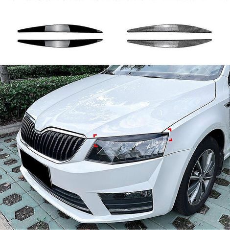 Frontscheinwerferabdeckung aus ABS-Kunststoff für Skoda Octavia MK3 (2015–2017), Carbonfaser, JXLGV (1/5)