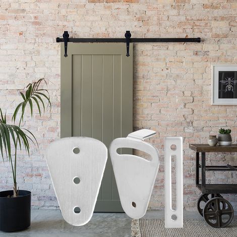 Serrure de porte de grange en acier inoxydable, loquet, serrure de porte coulissante, serrure de porte de grange, serrure de porte à pousser-tirer, serrure de porte suspendue (1/5)