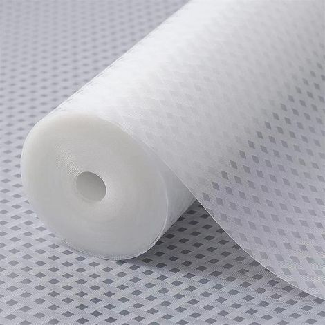 (Transparent/30cm x 150cm)Tapis Fond de Tiroir, Tapis de tiroir Non Adhésif Antiderapant, Tapis de Frigo Peut être Coupé en Taille pour Protection Tiroir Placard Cuisine (1/5)